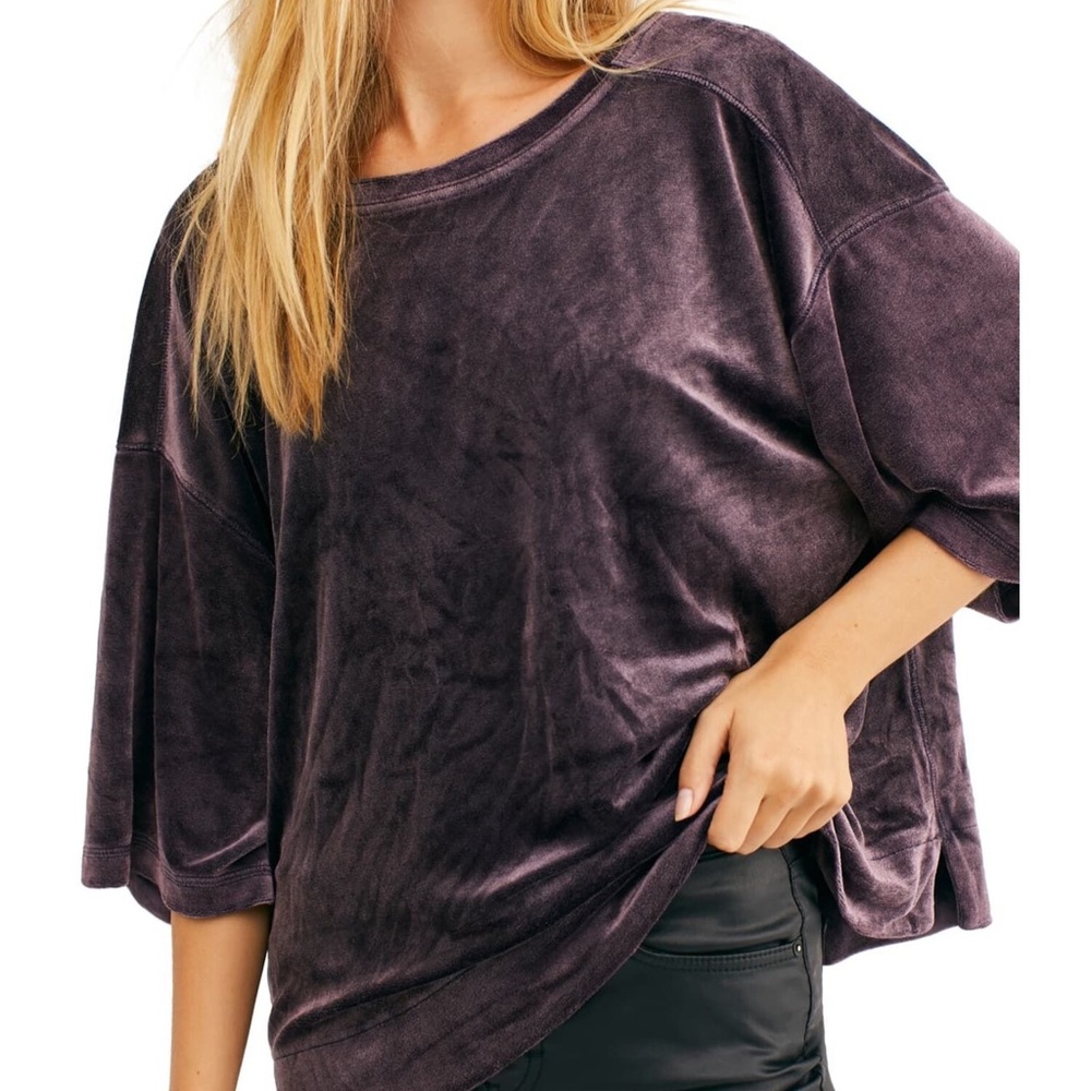We the Free Velvet Boxed Top